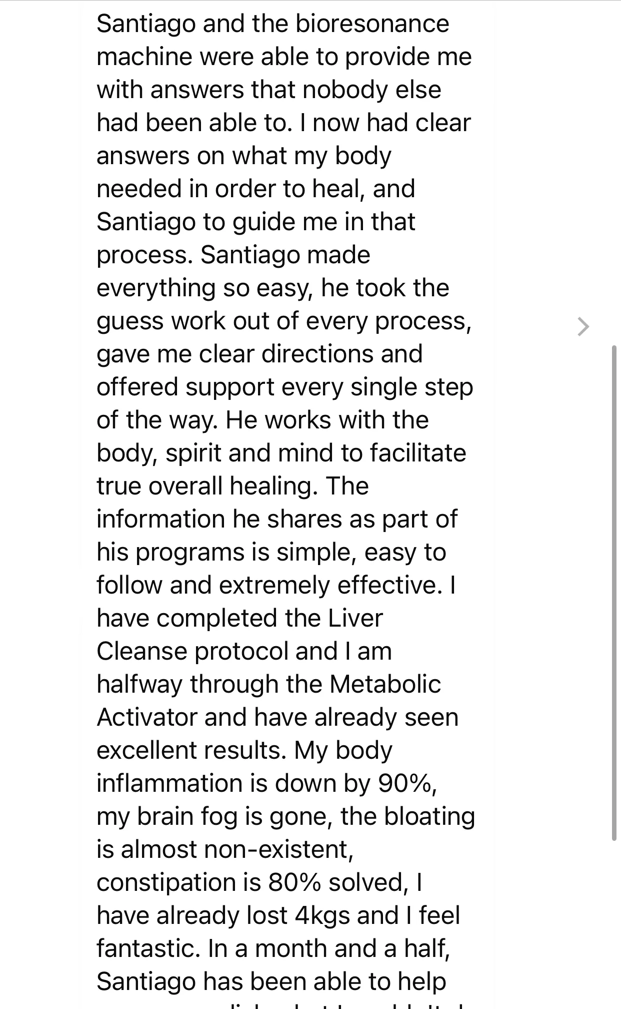Testimonial — English client case 7