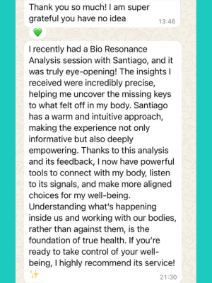 Testimonio de paciente Santiago Rafael — caso 1