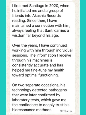 Testimonio de paciente Santiago Rafael — caso 13